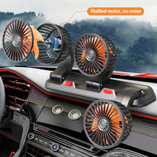 Load image into Gallery viewer, 5V 12V 24V Adjustable 3 Head Car Fan Cooling Car Fan USB 2 Speeds For Auto Cooler Air Fan Accessories
