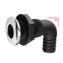 Load image into Gallery viewer, Marine Boat Thru Hull Fitting 90° Connector Plastic Boat Drain Bilge Pump Plumbing For 3/4, 1Inch Hose
