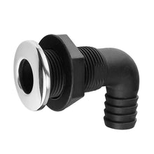Load image into Gallery viewer, Marine Boat Thru Hull Fitting 90° Connector Plastic Boat Drain Bilge Pump Plumbing For 3/4, 1Inch Hose
