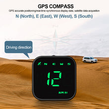 Load image into Gallery viewer, Digital Mini Car HUD Head Up Display GPS Speedometer Gauges Compass USB Port Compass Speed Meter For Car Pickup Trucks with Suction Cup Bracket
