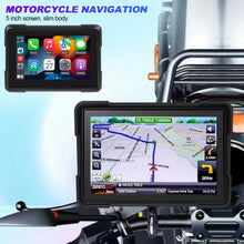 Load image into Gallery viewer, 5" Screen Motorcycle Navigation GPS Wireless Apple Carplay Android Auto Motorcycle BT IP67 Waterproof Touch Screen Display
