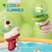Load image into Gallery viewer, Kids Summer Spray Water Toy With Light Game Frog Spaceman Bath Toys For Boys Girls Outdoor Beach Pool Toys Gift Water Fights
