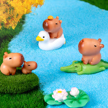 Load image into Gallery viewer, Cute Capybara Figurines Miniature Craft Ornament Micro Landscape Kawaii Desk Car Interior Accessories Home Decoration Kids Gift
