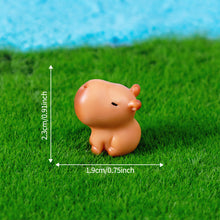 Load image into Gallery viewer, Cute Capybara Figurines Miniature Craft Ornament Micro Landscape Kawaii Desk Car Interior Accessories Home Decoration Kids Gift
