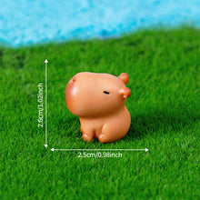 Load image into Gallery viewer, Cute Capybara Figurines Miniature Craft Ornament Micro Landscape Kawaii Desk Car Interior Accessories Home Decoration Kids Gift
