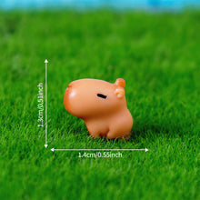Load image into Gallery viewer, Cute Capybara Figurines Miniature Craft Ornament Micro Landscape Kawaii Desk Car Interior Accessories Home Decoration Kids Gift
