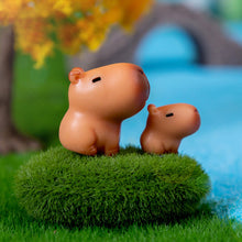 Load image into Gallery viewer, Cute Capybara Figurines Miniature Craft Ornament Micro Landscape Kawaii Desk Car Interior Accessories Home Decoration Kids Gift
