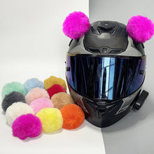 Load image into Gallery viewer, 2Pcs Car Motorcycle Helmet Decoration Soft Plush Ball For Motocross Full Face Off Road Helmet Sticker
