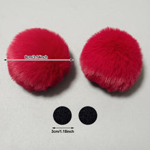 Load image into Gallery viewer, 2Pcs Car Motorcycle Helmet Decoration Soft Plush Ball For Motocross Full Face Off Road Helmet Sticker
