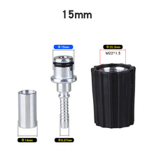 Load image into Gallery viewer, Car Washer Water Cleaning Hose Pipe Fitting Twist Connector High Pressure Washer Hose Insert Fittings D14 D15mm Ring Nut M22 M14
