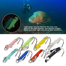 Load image into Gallery viewer, 316 Stainless Steel Double Head Diving Hook Strong Durable Double Flow Hook Fluorescent Parachute Maintain Body Stability And Balance Diving Safety Accessories
