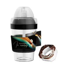 Load image into Gallery viewer, 400ML Fun Coffee Bottle With Straw 0 Sugar 0 Calorie Flavor Ring Portable Sports Water Cup Shake Shake Bottle
