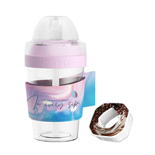 Load image into Gallery viewer, 400ML Fun Coffee Bottle With Straw 0 Sugar 0 Calorie Flavor Ring Portable Sports Water Cup Shake Shake Bottle
