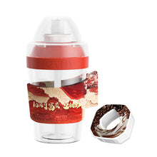 Load image into Gallery viewer, 400ML Fun Coffee Bottle With Straw 0 Sugar 0 Calorie Flavor Ring Portable Sports Water Cup Shake Shake Bottle
