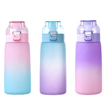Load image into Gallery viewer, 600ML Fun Sippy Bottle With 0 Sugar 0 Calorie Fruit Scent Ring Two-Color Gradient Sports Fragrance Bottle
