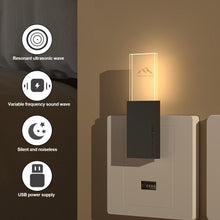 Load image into Gallery viewer, 1PC PMMA Small Ice Brick Ultrasonic Mosquito Repellent Night Light Household Physical Electronic Insect And Mouse Repellent Device
