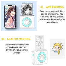 Load image into Gallery viewer, Mini Portable Pocket Bluetooth Thermal Printer Student Label Picture Error Scrapbook Printer
