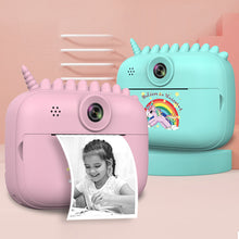 Load image into Gallery viewer, Children's Intelligent Thermal Printing Camera HD Dual Large Screen 4000W Digital Camera Unicorn Instant Camera
