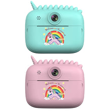 Load image into Gallery viewer, Children's Intelligent Thermal Printing Camera HD Dual Large Screen 4000W Digital Camera Unicorn Instant Camera
