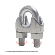 Load image into Gallery viewer, 304 Stainless Steel U-type Clamp Wire Clips Rope Clip Cable Bolts Rigging Hardware Clamps M2-M18
