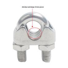 Load image into Gallery viewer, 304 Stainless Steel U-type Clamp Wire Clips Rope Clip Cable Bolts Rigging Hardware Clamps M2-M18
