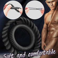 Load image into Gallery viewer, 10 Frequency Vibration Lock Ring Silicone Lock Ring Male Delayed Masturbator Adult Sex Toy Lock Ring
