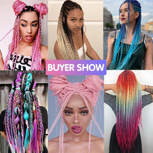 Load image into Gallery viewer, Hair Ties Elastic Jumbo Braid Hair Wig Hair Bands for Girls Pigtails Long Wig Hair Rope Bows Hair Accessories
