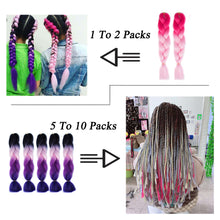 Load image into Gallery viewer, Hair Ties Elastic Jumbo Braid Hair Wig Hair Bands for Girls Pigtails Long Wig Hair Rope Bows Hair Accessories
