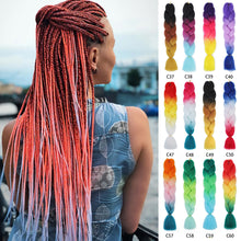 Load image into Gallery viewer, Hair Ties Elastic Jumbo Braid Hair Wig Hair Bands for Girls Pigtails Long Wig Hair Rope Bows Hair Accessories
