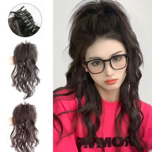 Load image into Gallery viewer, Wig Women's Long Hair Ponytail Grab Clip Large Wave Celebrity Natural High Ponytail Blossom Long Curly Hair Fake Ponytail Braid
