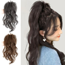 Load image into Gallery viewer, Wig Women's Long Hair Ponytail Grab Clip Large Wave Celebrity Natural High Ponytail Blossom Long Curly Hair Fake Ponytail Braid
