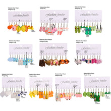 Load image into Gallery viewer, 5 Pairs Cute Cartoon Animal Fruit Earrings Set for Women Girl Simulated Resin Acrylic Food Drink Icecream DIY Dangle Earring New Jewelry
