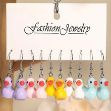 Load image into Gallery viewer, 5 Pairs Cute Cartoon Animal Fruit Earrings Set for Women Girl Simulated Resin Acrylic Food Drink Icecream DIY Dangle Earring New Jewelry
