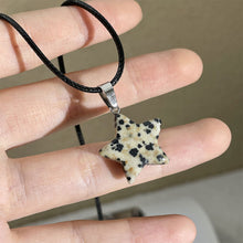 Load image into Gallery viewer, Natural Stone Hexagon Pendant Necklace Crystal Rose Quartz Opal Star for Women Fluorite Lapis Bullet Pendulum Trend Jewelry Gift
