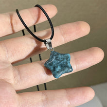 Load image into Gallery viewer, Natural Stone Hexagon Pendant Necklace Crystal Rose Quartz Opal Star for Women Fluorite Lapis Bullet Pendulum Trend Jewelry Gift
