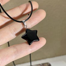 Load image into Gallery viewer, Natural Stone Hexagon Pendant Necklace Crystal Rose Quartz Opal Star for Women Fluorite Lapis Bullet Pendulum Trend Jewelry Gift

