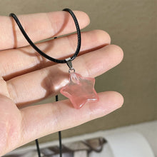 Load image into Gallery viewer, Natural Stone Hexagon Pendant Necklace Crystal Rose Quartz Opal Star for Women Fluorite Lapis Bullet Pendulum Trend Jewelry Gift
