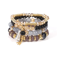 Load image into Gallery viewer, 4PCS/Set Bohemian Stackable Bead Bracelets for Women Multilayered Bracelet Pendant Charm Stretch Bangles
