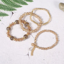 Load image into Gallery viewer, 4PCS/Set Bohemian Stackable Bead Bracelets for Women Multilayered Bracelet Pendant Charm Stretch Bangles
