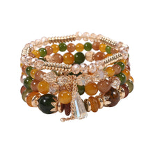 Load image into Gallery viewer, 4PCS/Set Bohemian Stackable Bead Bracelets for Women Multilayered Bracelet Pendant Charm Stretch Bangles
