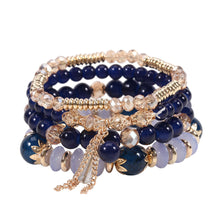 Load image into Gallery viewer, 4PCS/Set Bohemian Stackable Bead Bracelets for Women Multilayered Bracelet Pendant Charm Stretch Bangles
