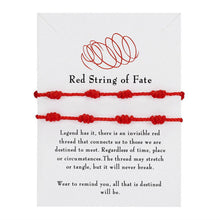 Load image into Gallery viewer, 2Pcs/Set 7 Knots Red String Bracelet for Women Men Lucky Amulet Handmade Rope Bracelets Friendship Couple Wristband Jewelry Gift
