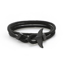 Load image into Gallery viewer, Fashion Rope Whale Tail Bracelet Men Double Layer Outdoor Camping Braclet Homme Accessories Survival Paracord Braslet Gift For Him
