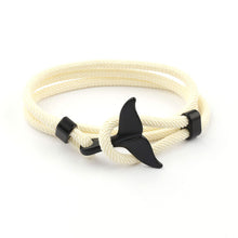 Load image into Gallery viewer, Fashion Rope Whale Tail Bracelet Men Double Layer Outdoor Camping Braclet Homme Accessories Survival Paracord Braslet Gift For Him
