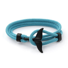 Load image into Gallery viewer, Fashion Rope Whale Tail Bracelet Men Double Layer Outdoor Camping Braclet Homme Accessories Survival Paracord Braslet Gift For Him
