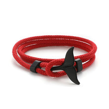 Load image into Gallery viewer, Fashion Rope Whale Tail Bracelet Men Double Layer Outdoor Camping Braclet Homme Accessories Survival Paracord Braslet Gift For Him
