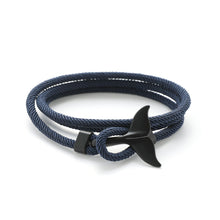 Load image into Gallery viewer, Fashion Rope Whale Tail Bracelet Men Double Layer Outdoor Camping Braclet Homme Accessories Survival Paracord Braslet Gift For Him
