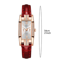 Load image into Gallery viewer, Top Brand Luxury Women Wrist Watch Small Green Watch Ladies Rhinestone Watches Leather Quartz Watch Clock
