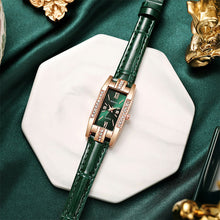 Load image into Gallery viewer, Top Brand Luxury Women Wrist Watch Small Green Watch Ladies Rhinestone Watches Leather Quartz Watch Clock
