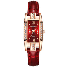 Load image into Gallery viewer, Top Brand Luxury Women Wrist Watch Small Green Watch Ladies Rhinestone Watches Leather Quartz Watch Clock
